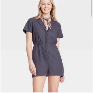 NWT Universal Thread short boiler suit in gray (blue/gray)
